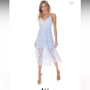 ASTR the Label Periwinkle Lace A-Line Dress